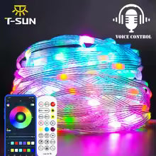 5m/10m/15m/20m/40m LED String Lights App Controlled Garland IP65 Outdoor Fairy Lights for Christmas Holiday Birthday Party Decoration