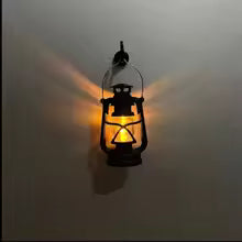 Christmas Leisure Time Wreath Retro Fridge Magnet Handheld Miniature Luminous Lamp Toy Magnetic Fireplace Gift Home Decoration