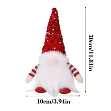 Christmas decorations gnome 2025 30cm light-up rainbow fabric gnome gift for home and table decoration