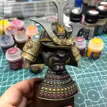 A finished model of antique helmet crafts for home decor, home decorations, from the helmet's hilt.