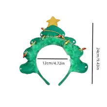 Unique and creative Christmas tree headband, womens holiday photo props, headwear, Christmas decorations, headpiece