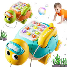 Turtle Music Phone, Multifunctional Children's Toy Simulation Phone, Early Language and Social Skills Development, Ideal Christmas Gift