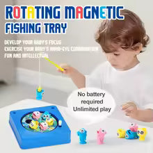Mini magnetic fishing rod for kids, fishing toy, hand-eye coordination, spinning wheel, wrist ability, exercise ability