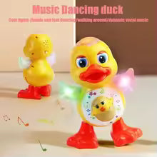 Electric Dancing Duck Toy, Interactive Musical Animal with Flashing Lights, Educational Gift for Children