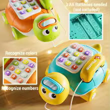 Turtle Music Phone, Multifunctional Children's Toy Simulation Phone, Early Language and Social Skills Development, Ideal Christmas Gift