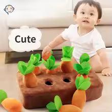 Plush Baby Carrot Pull Interactive Play Cotton Montessori Radish Recognition Toy Educational Toys for Children 0-3y Gift