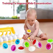 12-piece early childhood educational egg matching toy, mock eggs, egg packing toy, children's Easter gift